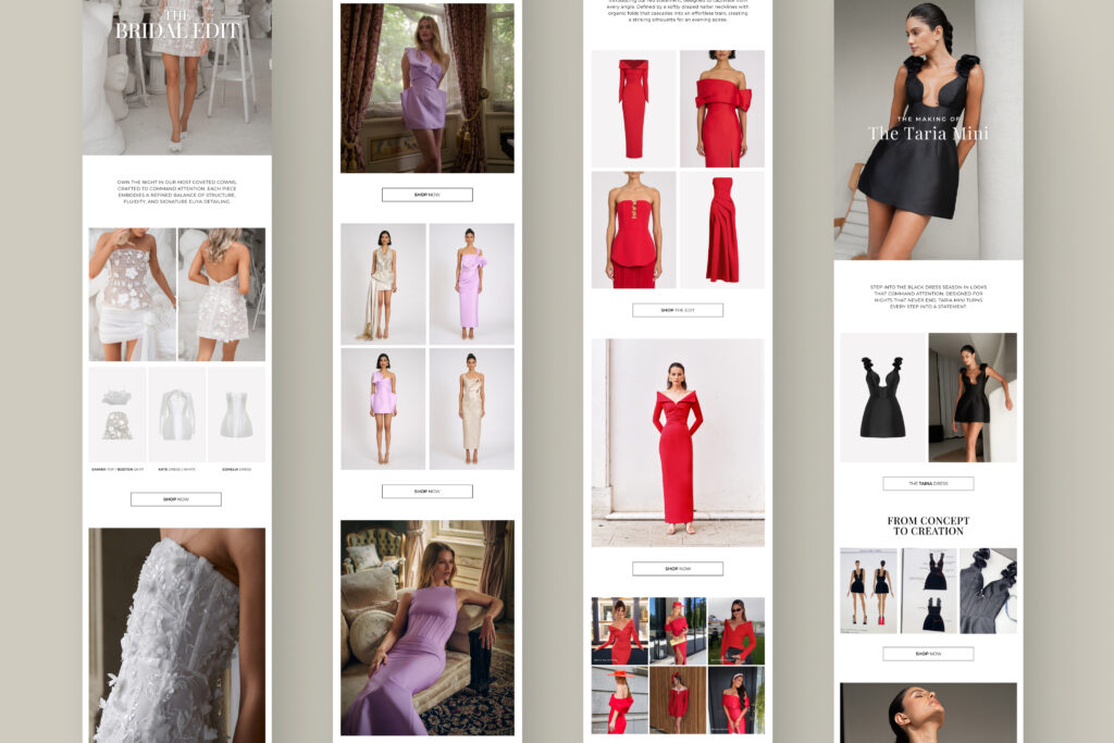 Retention Side designs made for Eliya the Label, Women fashion brand from Australia