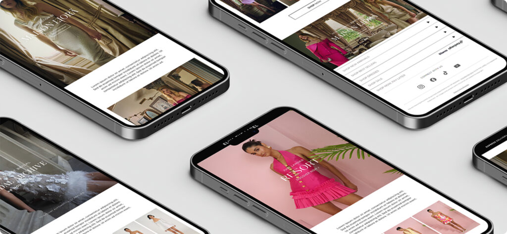 Email Designs for Eliya the Label from Retention Side agency