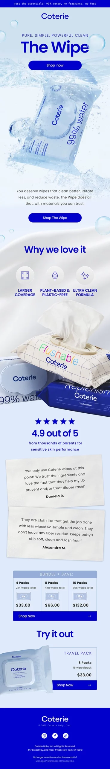 Coterie email tempalte design