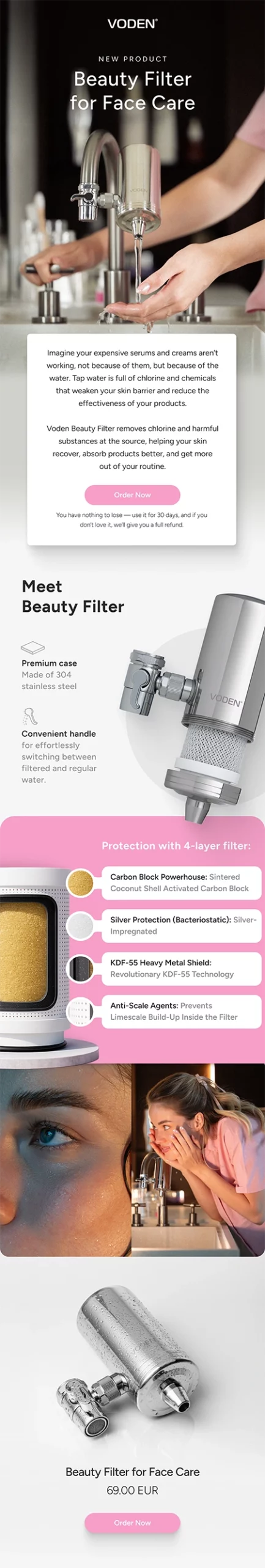 Voden Filters email template design