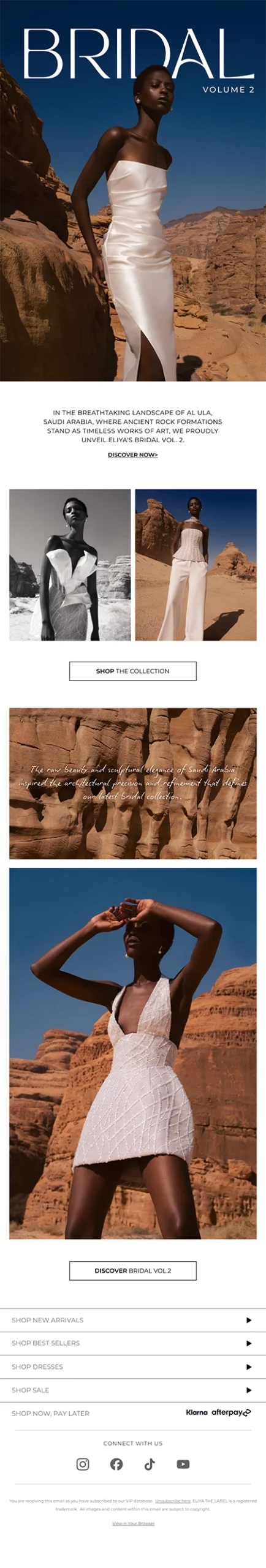 Eliya the Label email template design